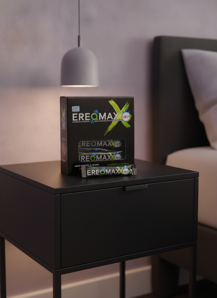 EREQMAX SACHET ⚡24H — ambiente lifestyle premium