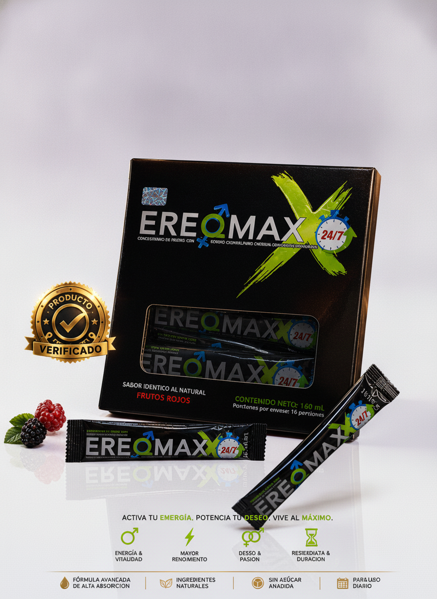 EREQMAX SACHET ⚡24H — foto de estudio premium