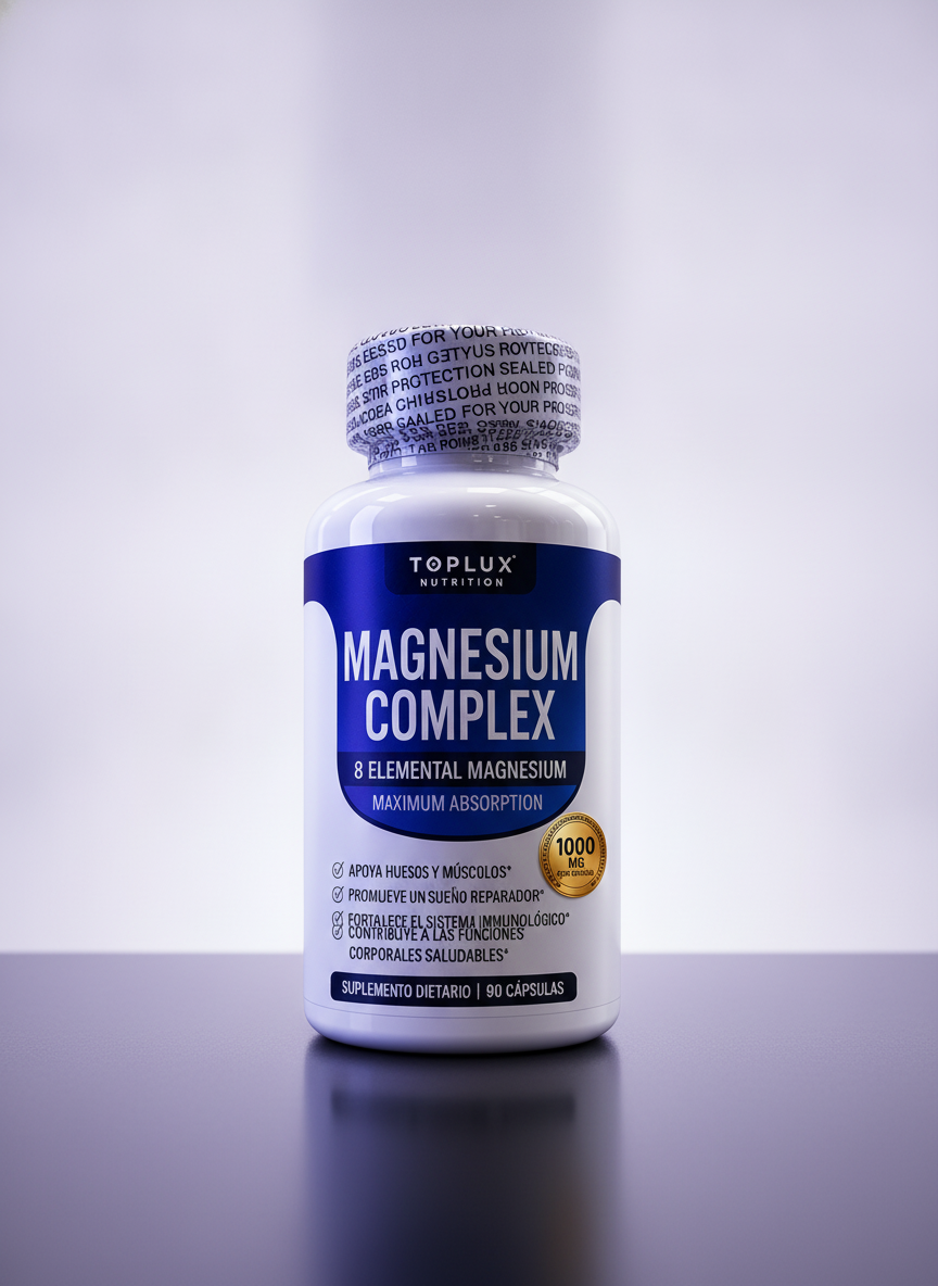 MAGNESIUM COMPLEX (Toplux Nutrition) — foto de estudio premium