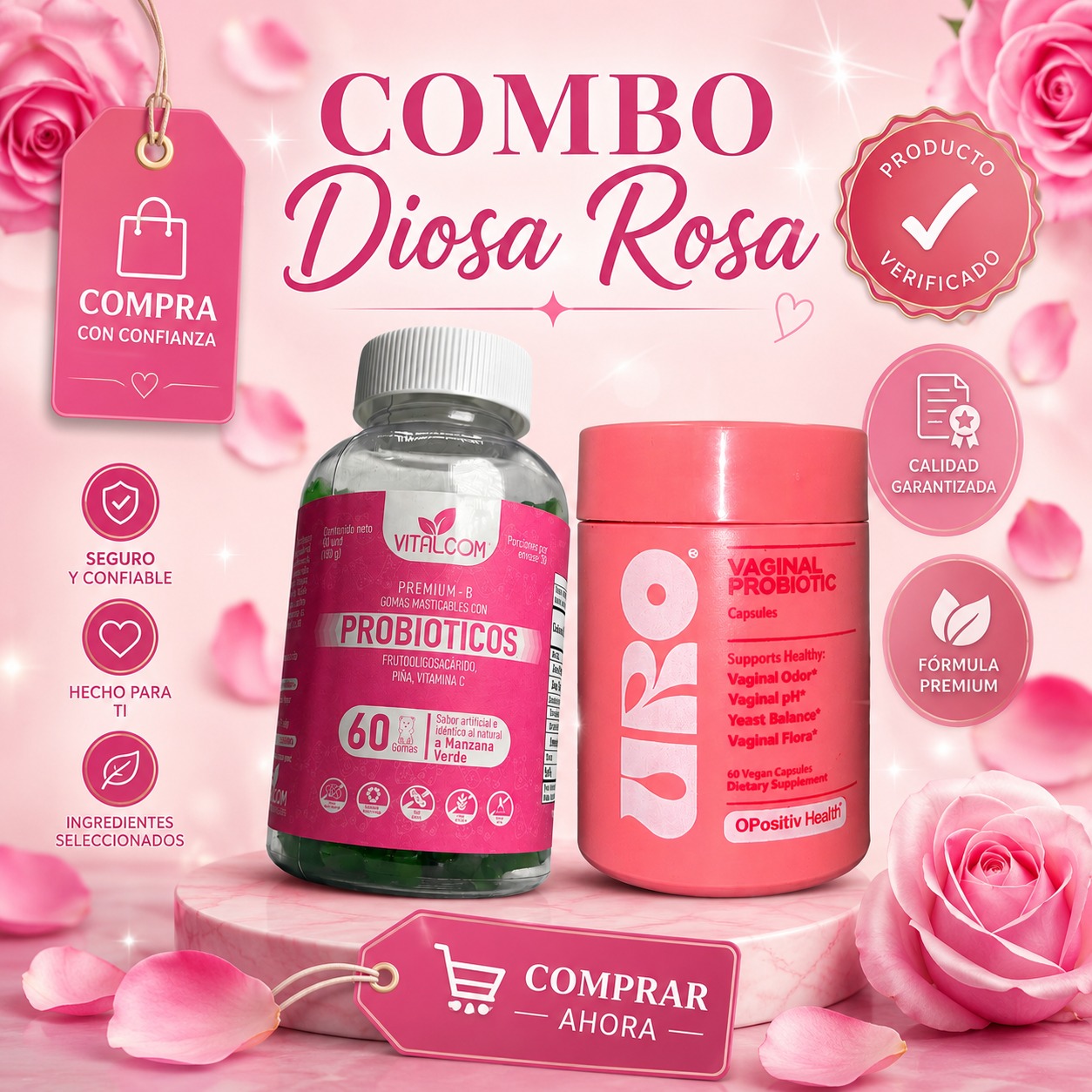 COMBO DIOSA ROSA